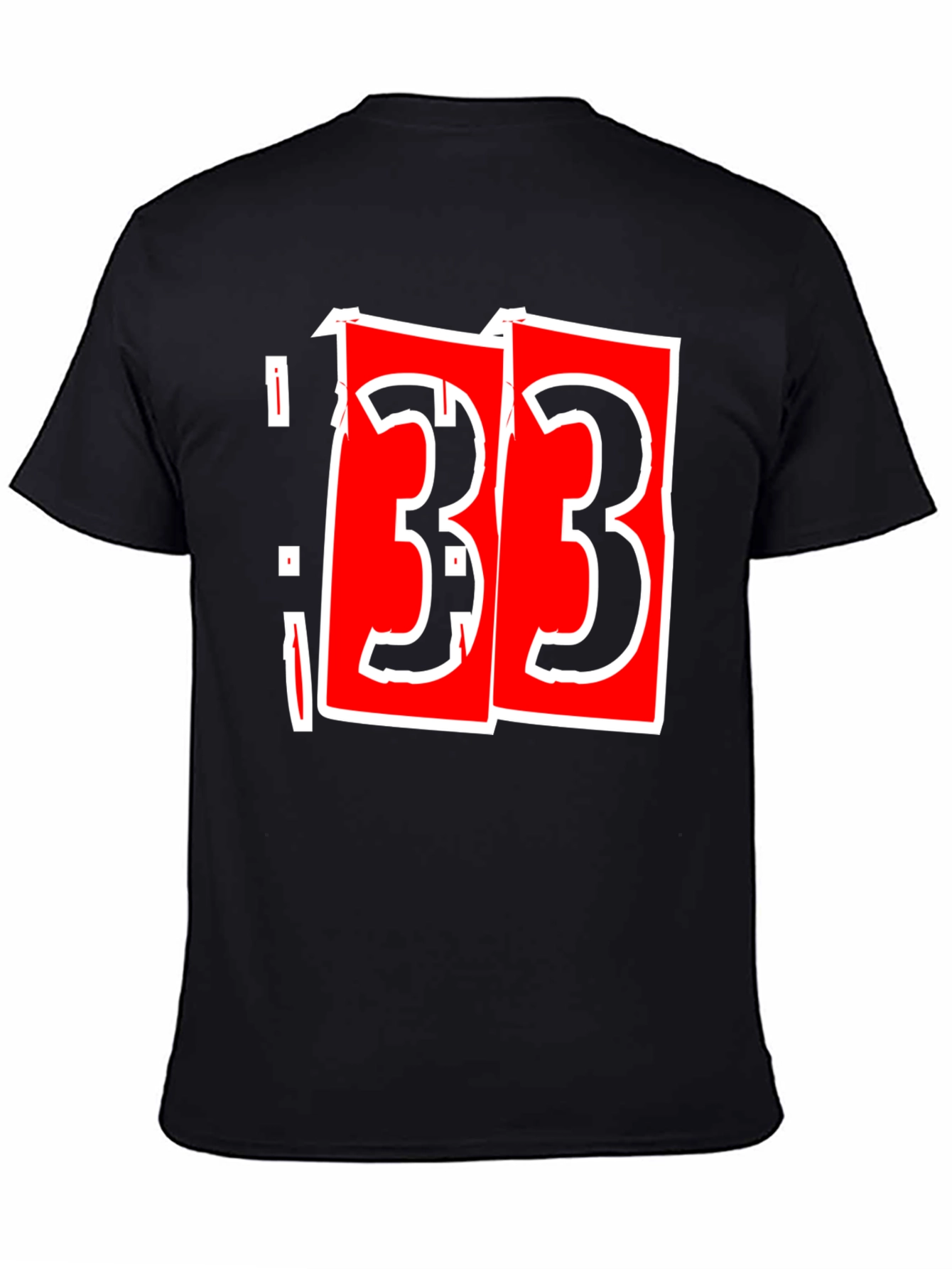 Bold 33 Graphic T-Shirt - Black Cotton Tee