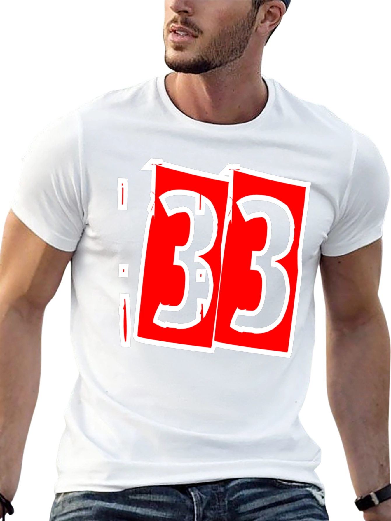 Bold 33 Graphic T-Shirt - Black Cotton Tee