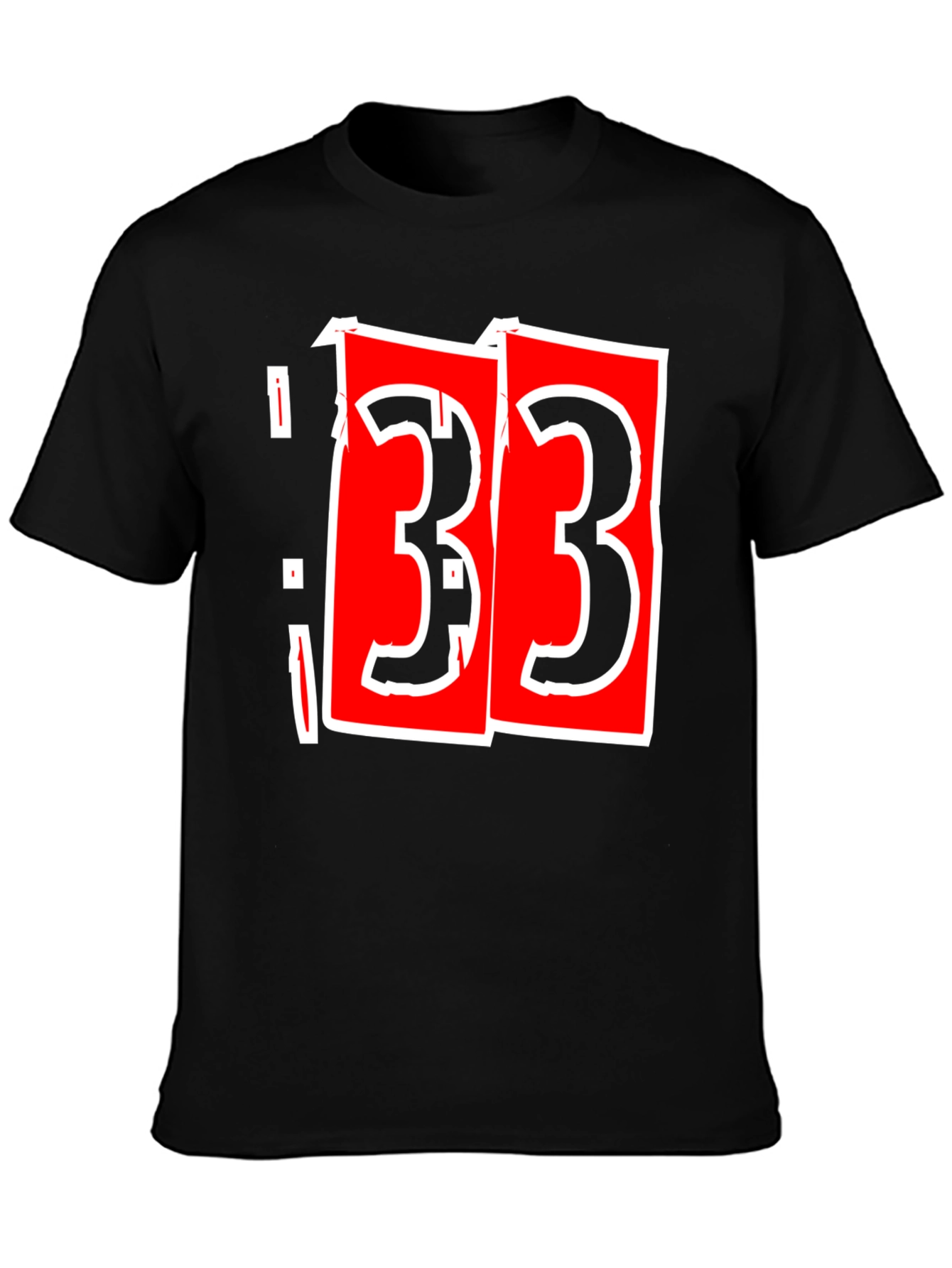 Bold 33 Graphic T-Shirt - Black Cotton Tee