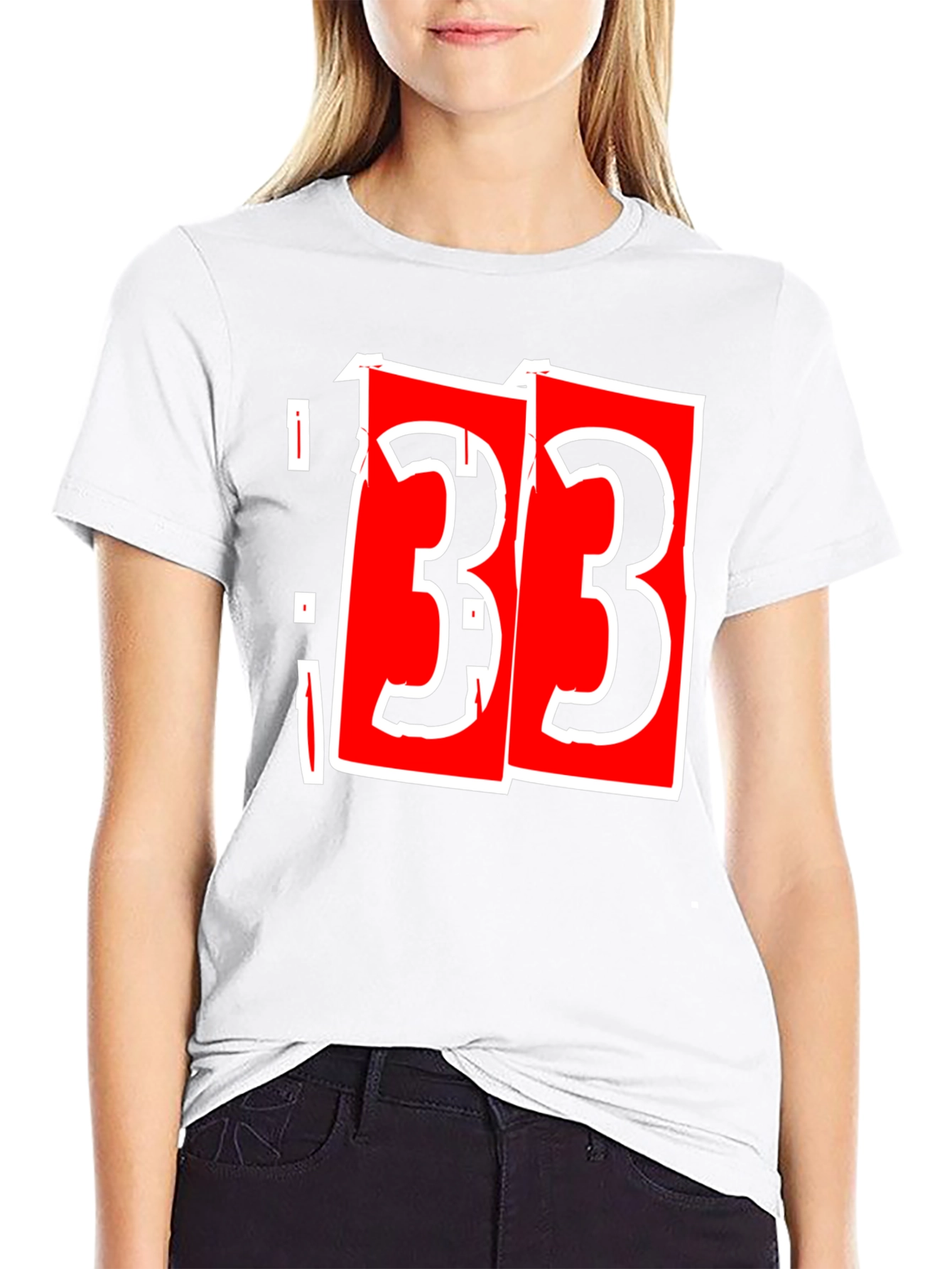 Bold 33 Graphic T-Shirt - Black Cotton Tee