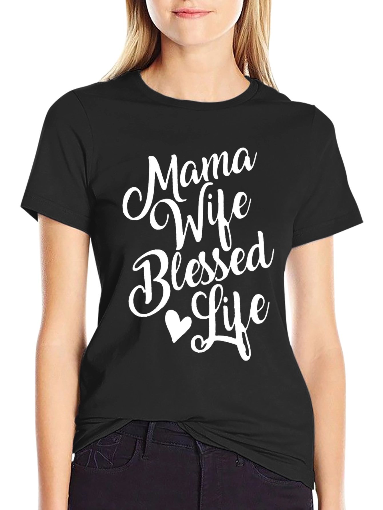 Mama Wife Blessed Life Graphic Tee