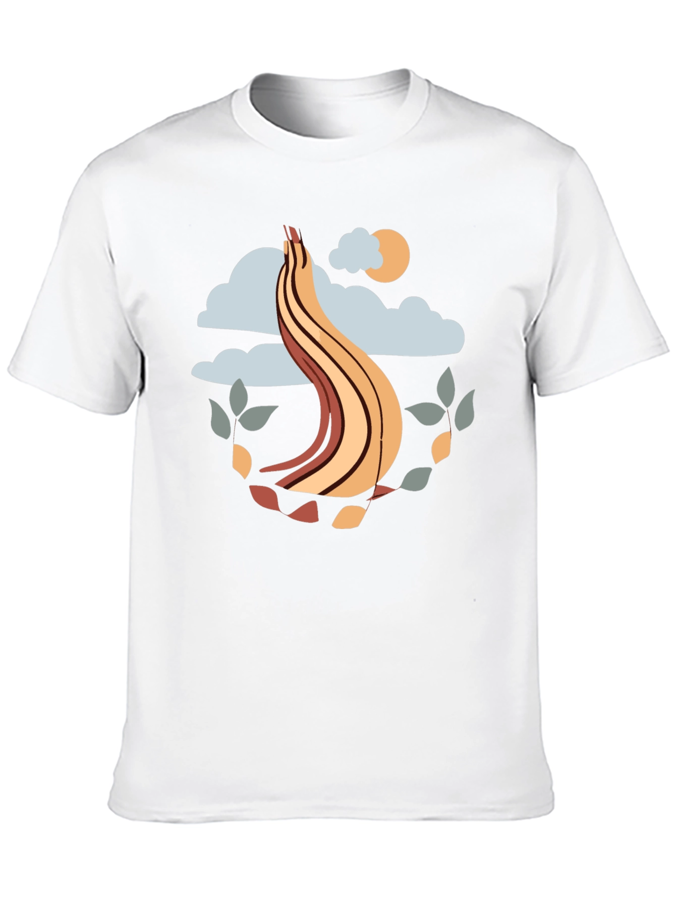 Abstract Nature Graphic Tee - Black