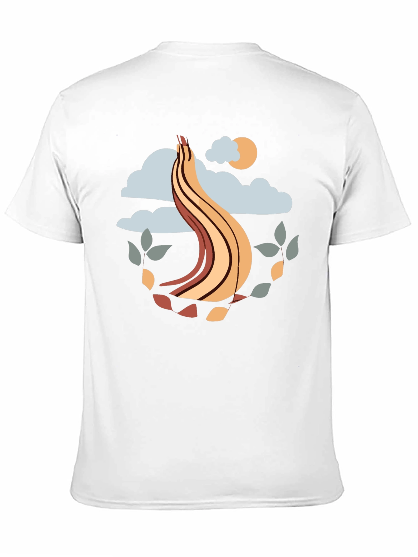 Abstract Nature Graphic Tee - Black