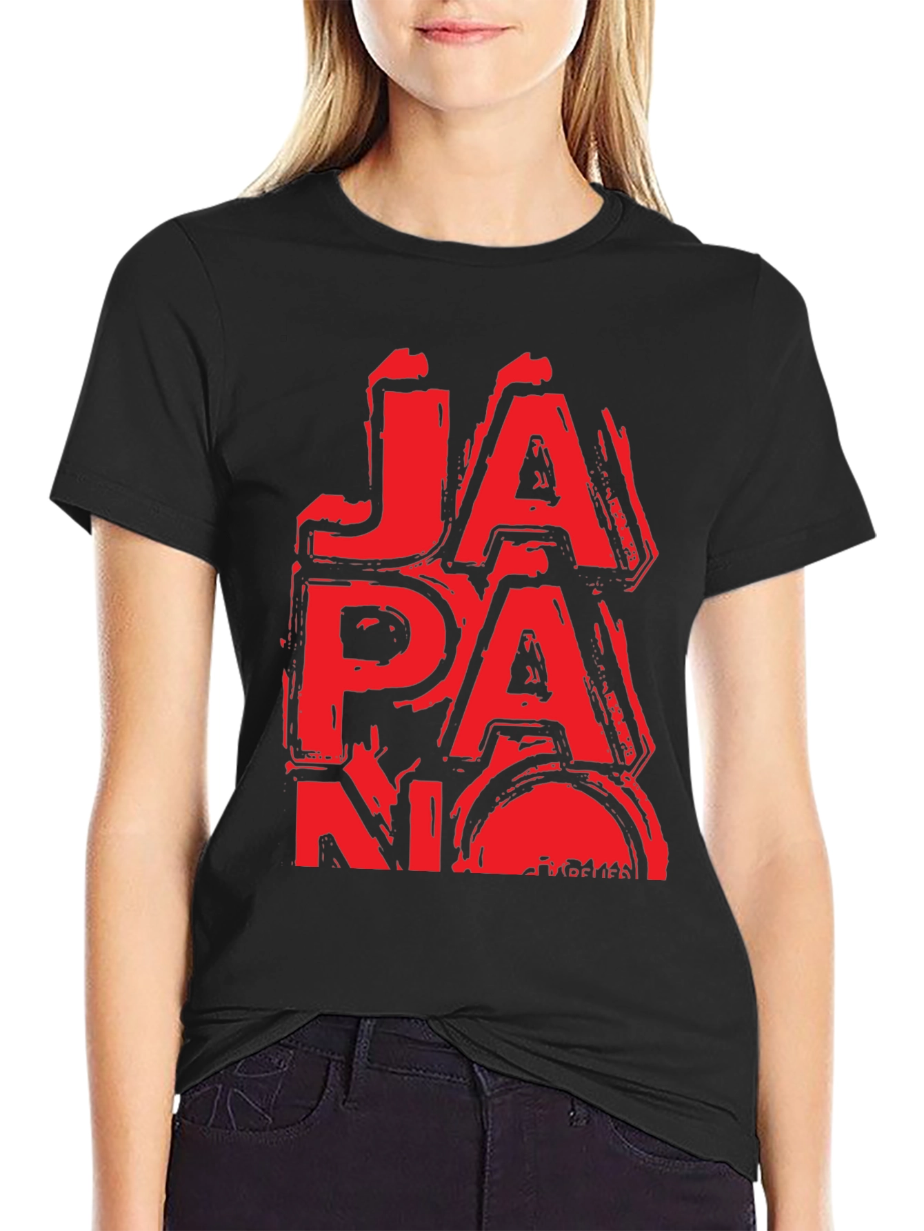 Red Japan Graphic T-Shirt - Grunge Style