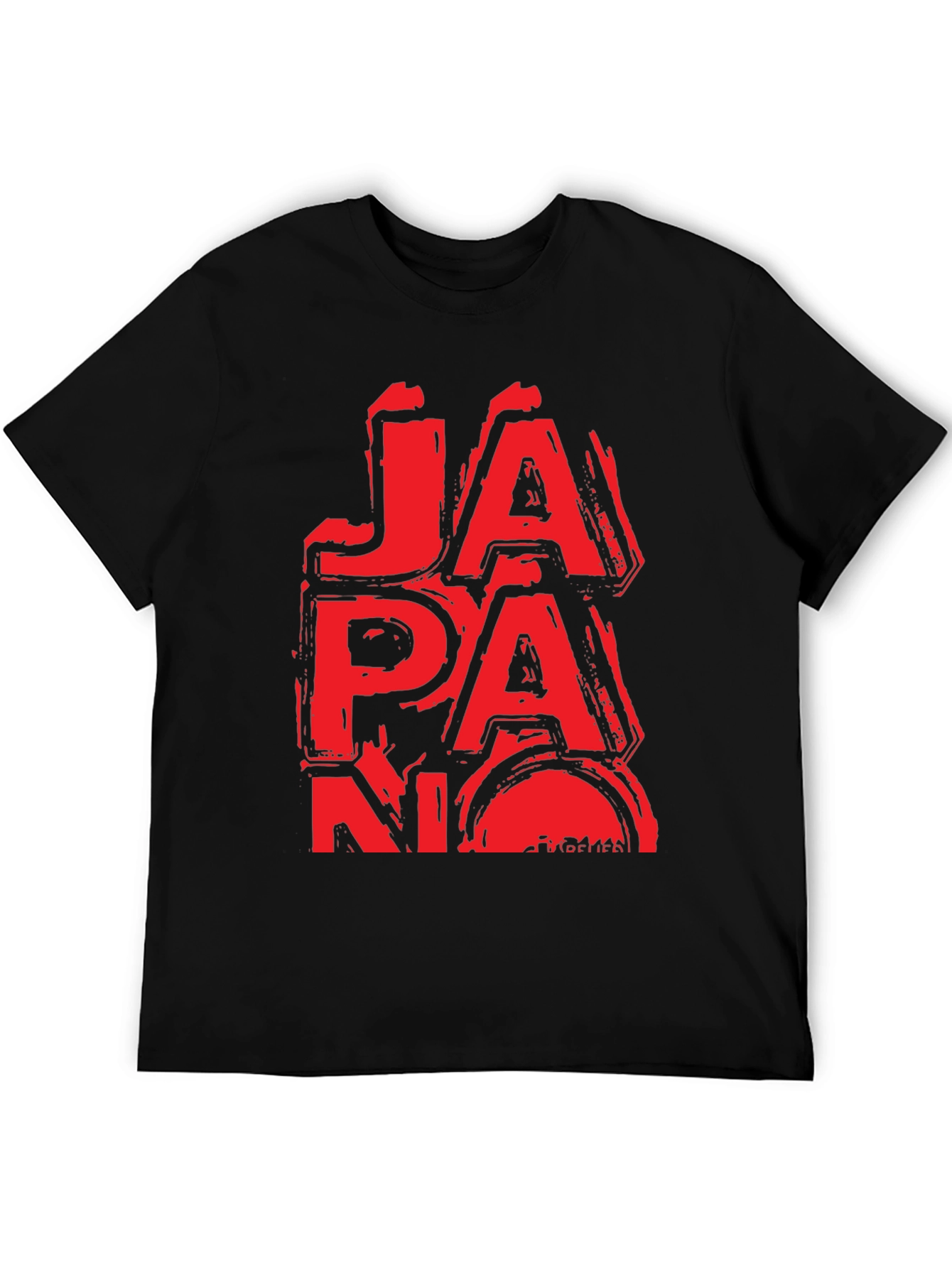 Red Japan Graphic T-Shirt - Grunge Style