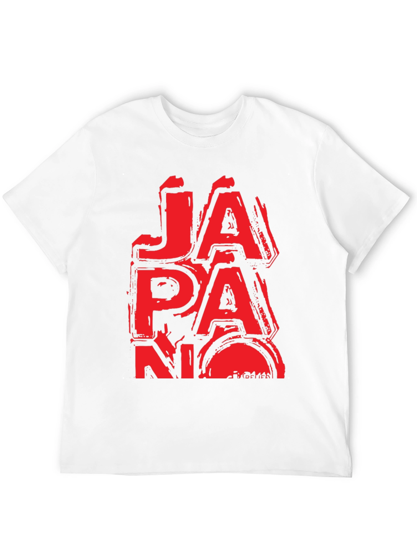 Red Japan Graphic T-Shirt - Grunge Style