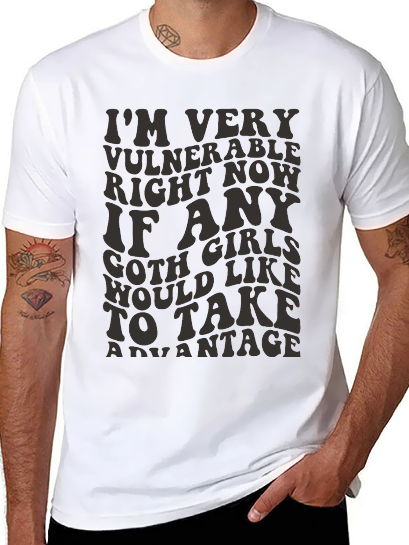 Vulnerable Goth Girls T-Shirt - Funny Graphic Tee