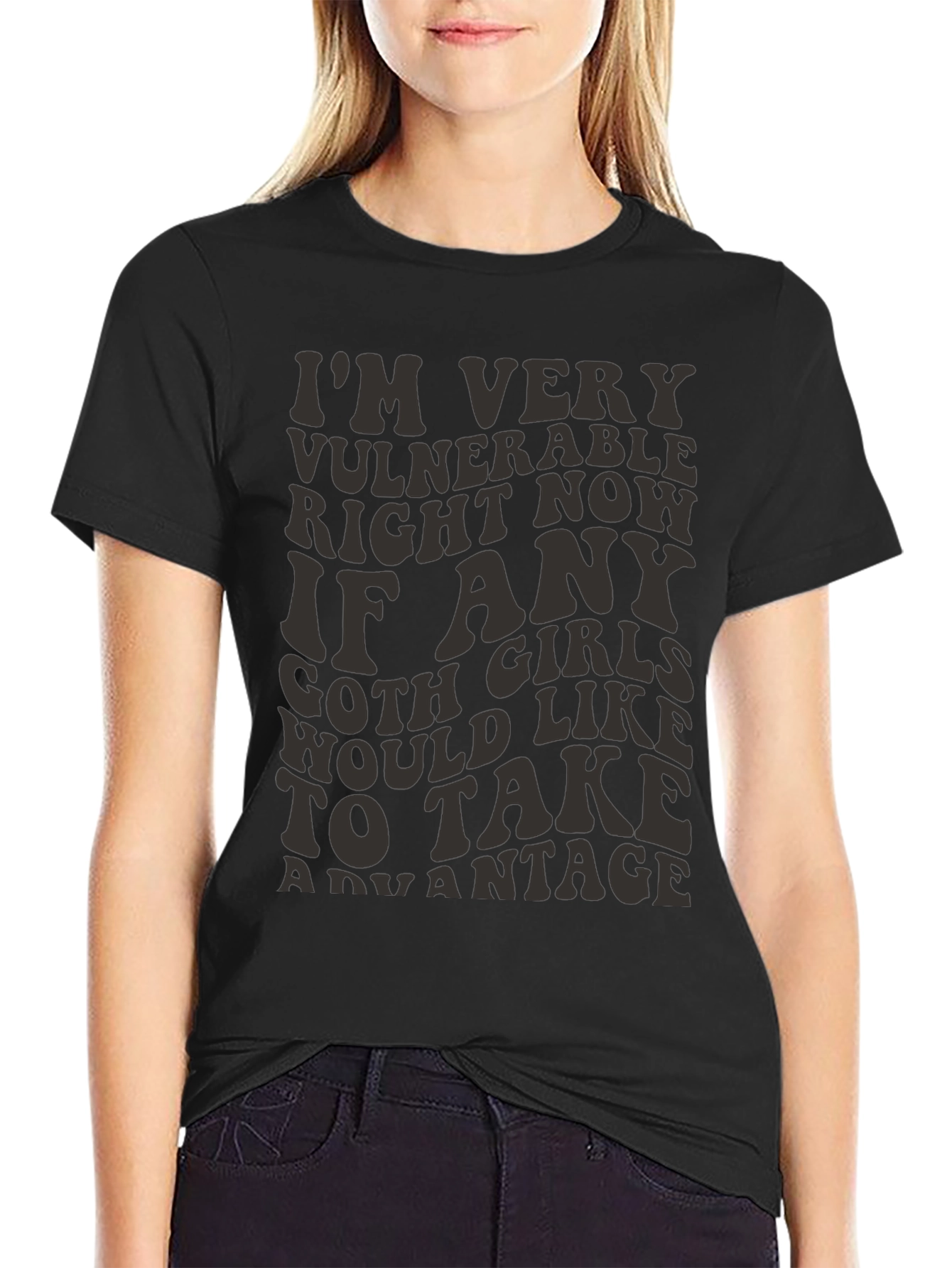 Vulnerable Goth Girls T-Shirt - Funny Graphic Tee