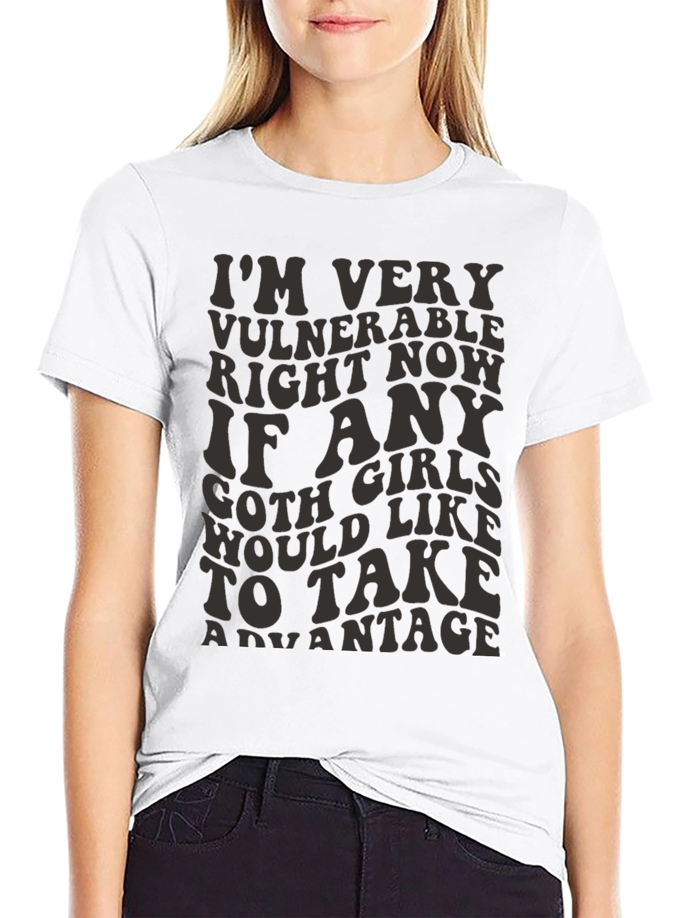 Vulnerable Goth Girls T-Shirt - Funny Graphic Tee