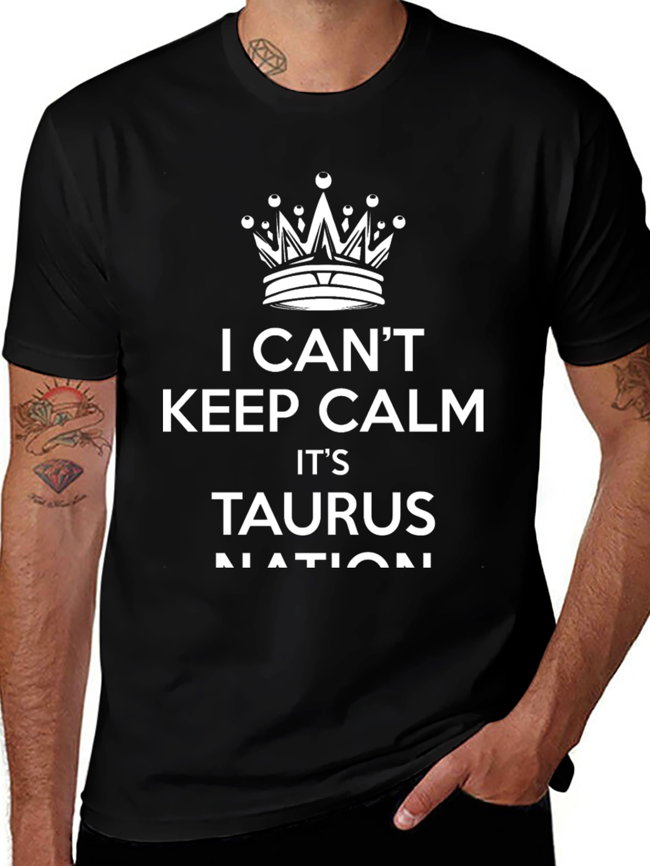 I Cant Keep Calm Taurus Nation Black T-Shirt
