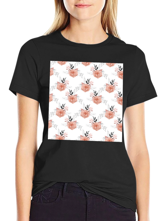 Floral Print Black Tee - Stylish Mens Casual Wear