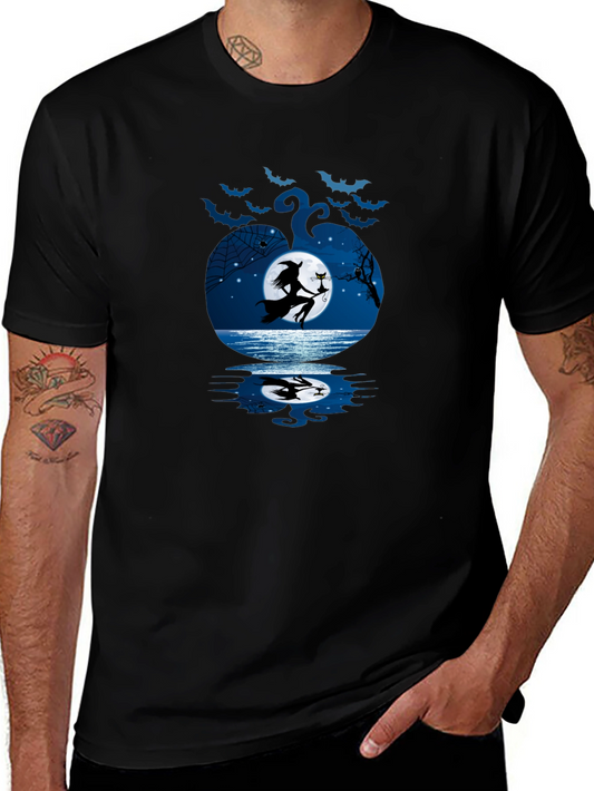 Halloween Witch & Cat T-Shirt