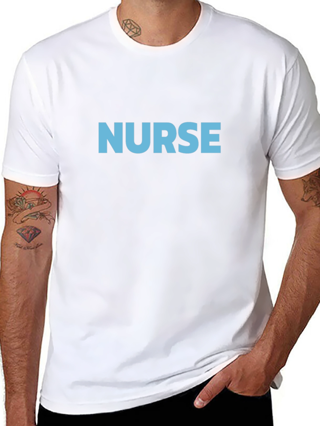 Nurse T-Shirt - Black Crew Neck Tee