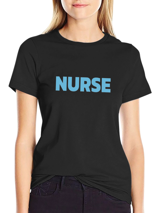 Nurse T-Shirt - Black Crew Neck Tee