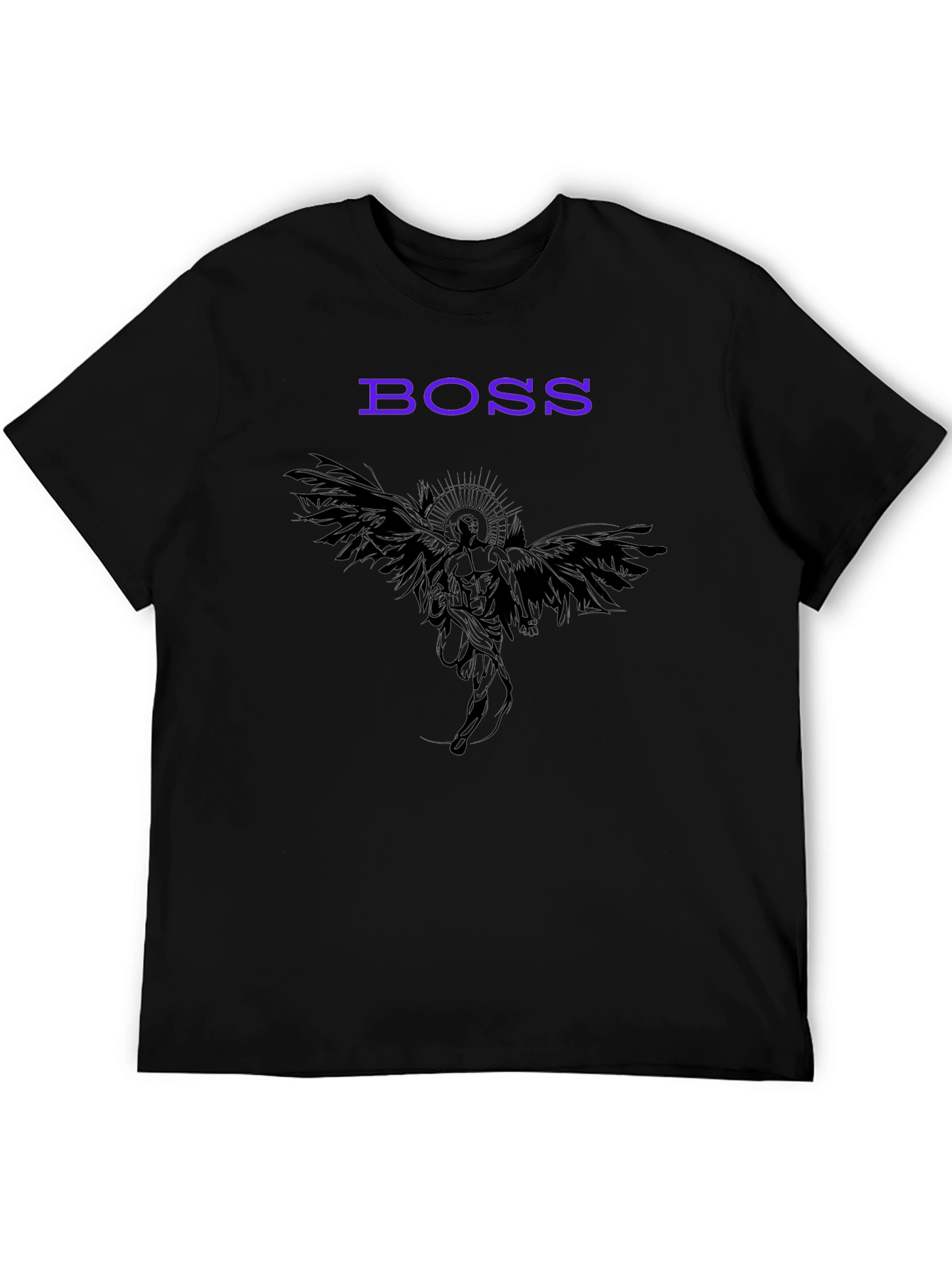 Boss Angel Graphic T-Shirt - Black