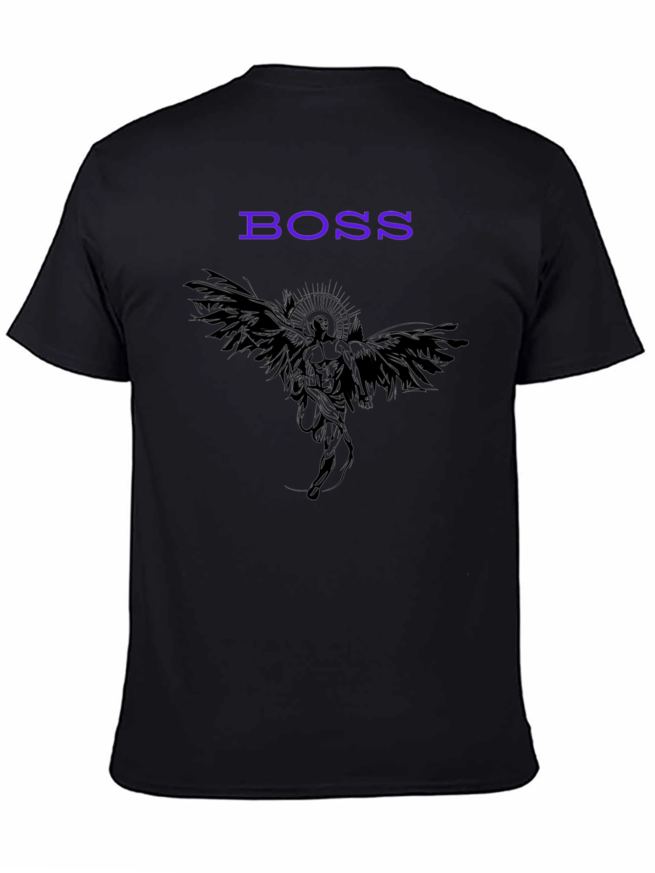Boss Angel Graphic T-Shirt - Black