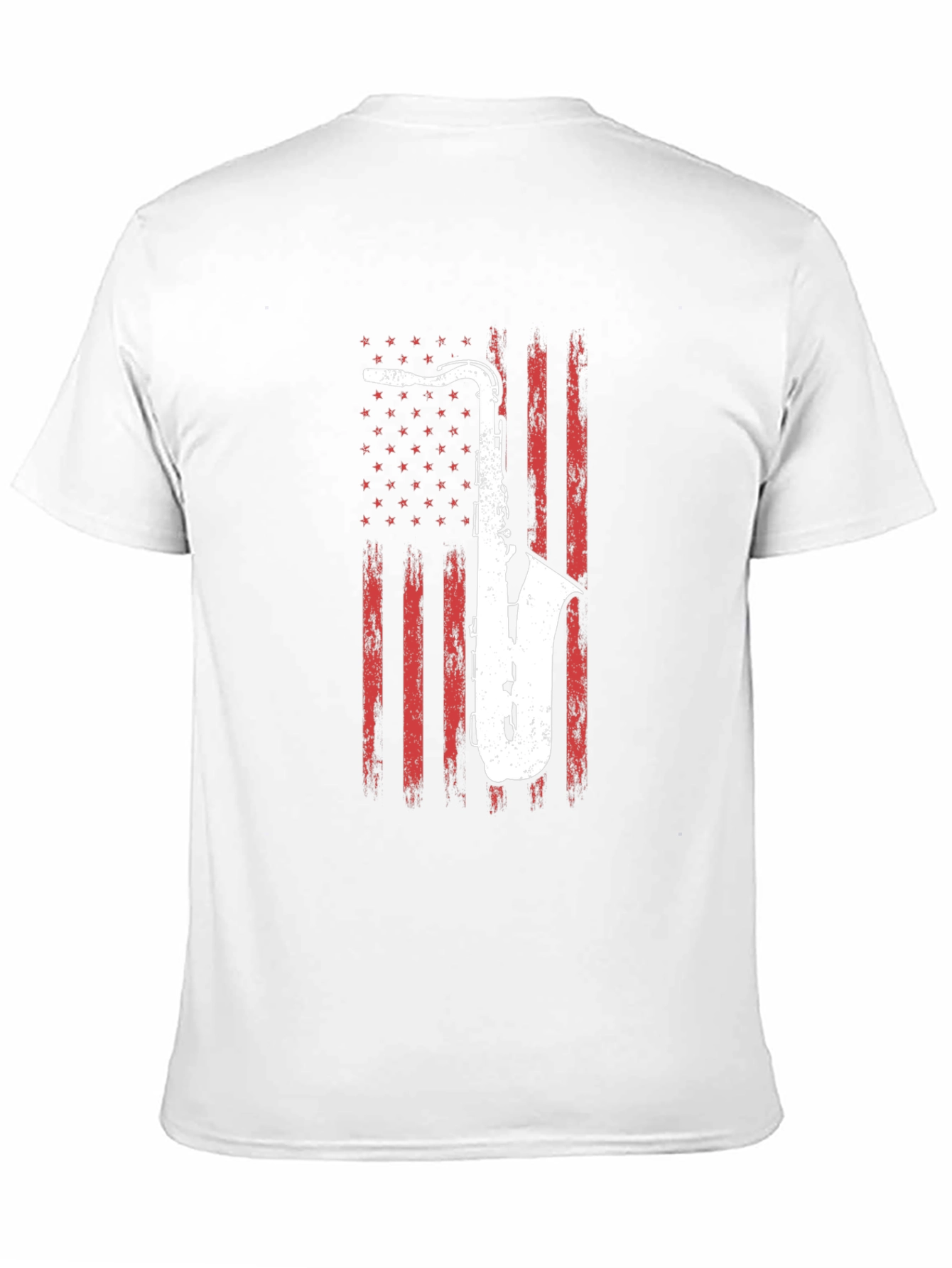 Saxophone American Flag T-Shirt