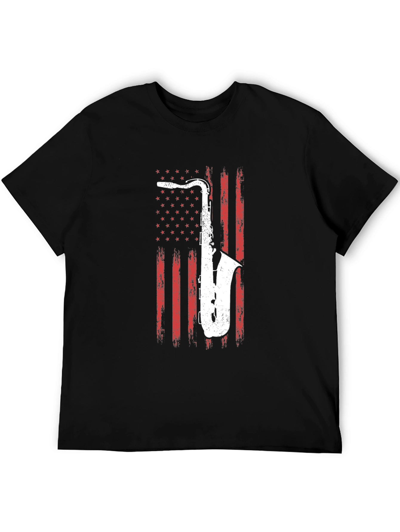 Saxophone American Flag T-Shirt