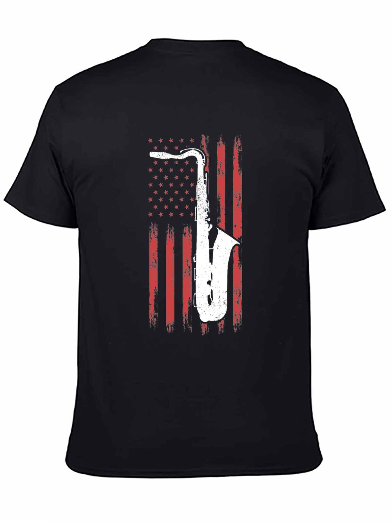 Saxophone American Flag T-Shirt