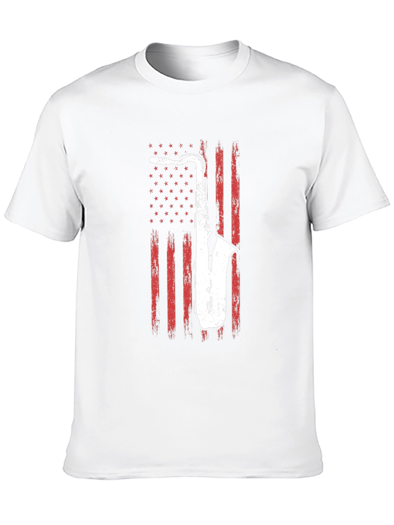 Saxophone American Flag T-Shirt