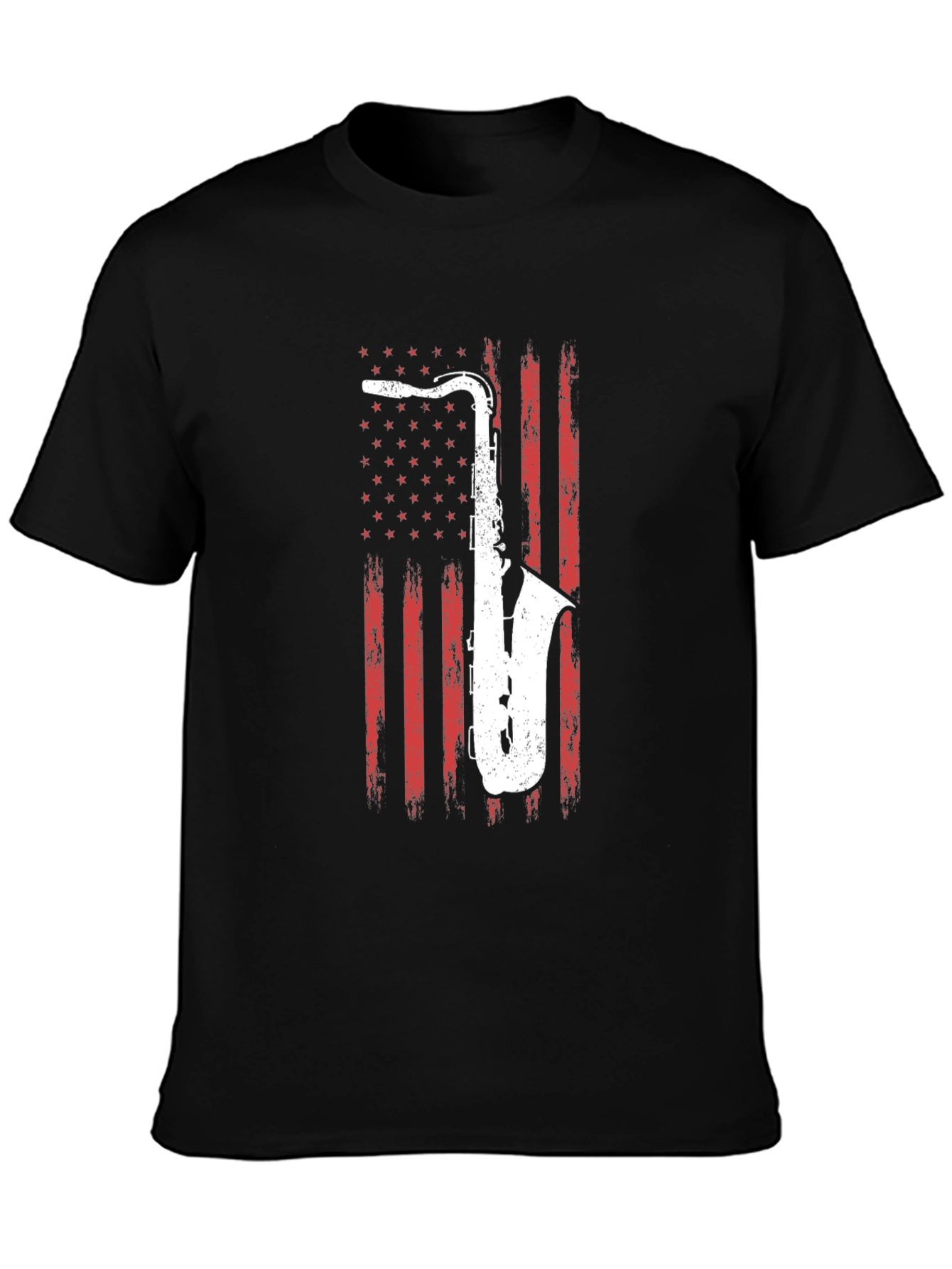 Saxophone American Flag T-Shirt