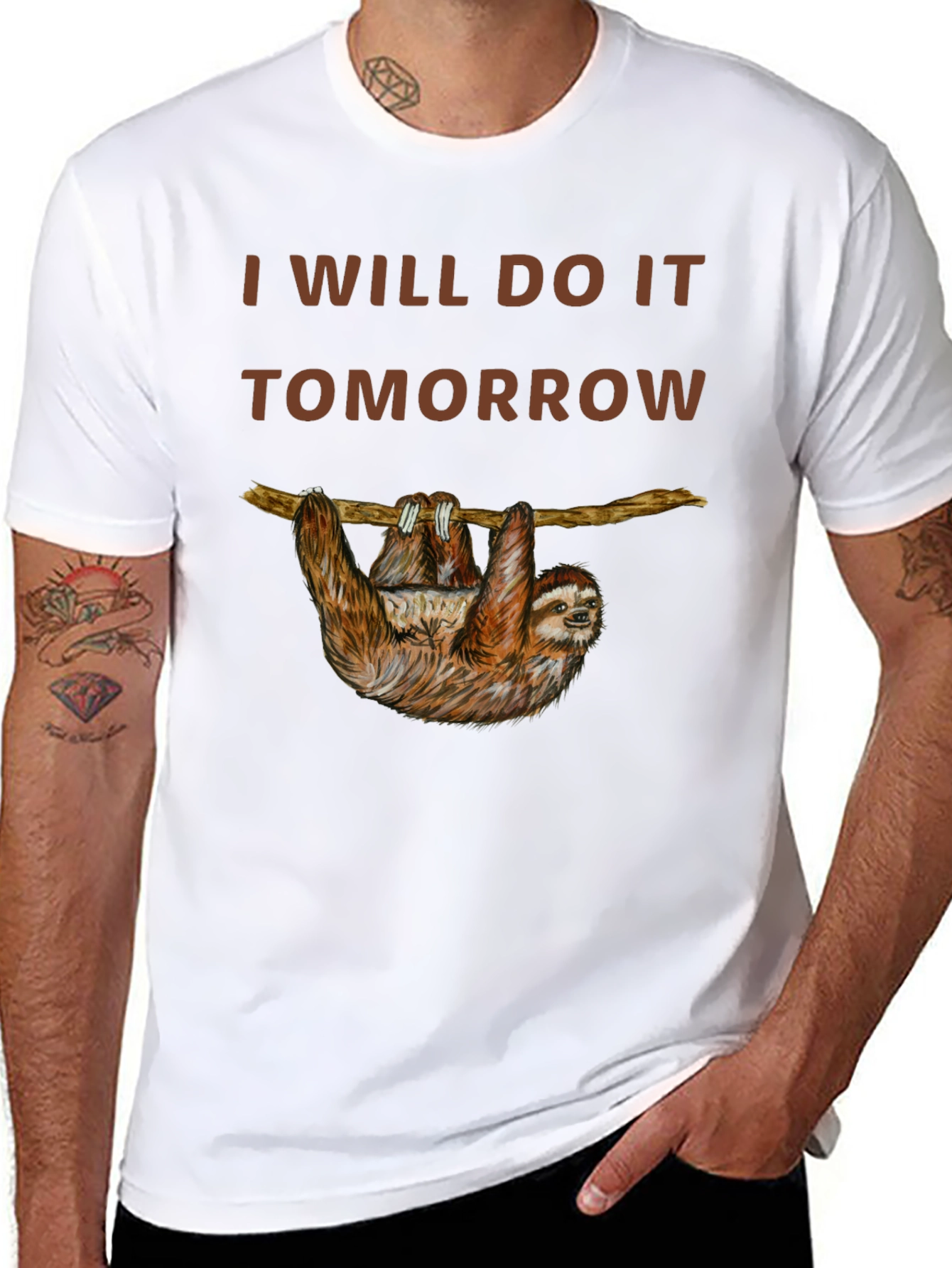 I Will Do It Tomorrow Sloth Graphic Tee