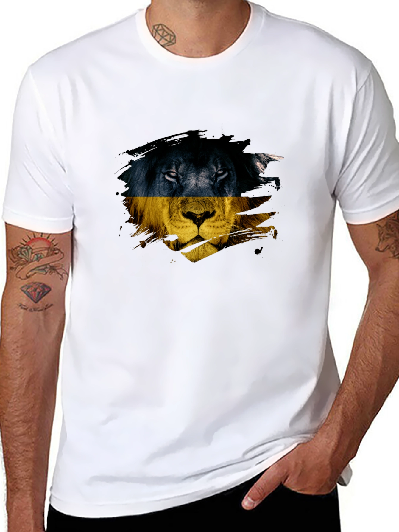 Lion Ukraine Flag T-Shirt