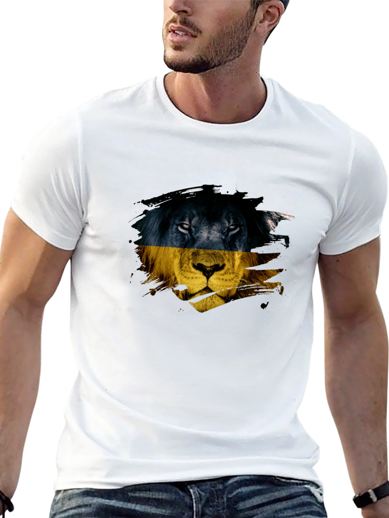 Lion Ukraine Flag T-Shirt
