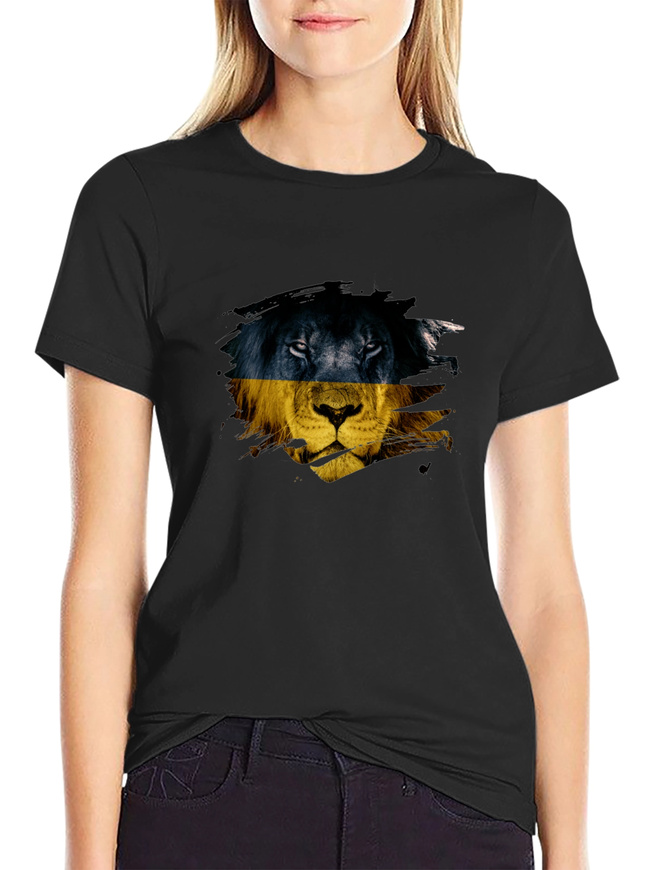Lion Ukraine Flag T-Shirt