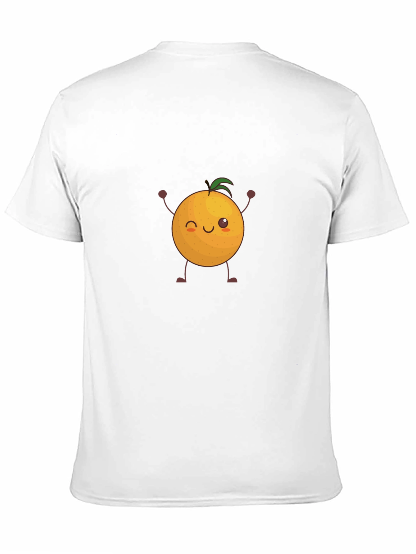 Cute Orange Graphic Tee - Black Cotton T-Shirt