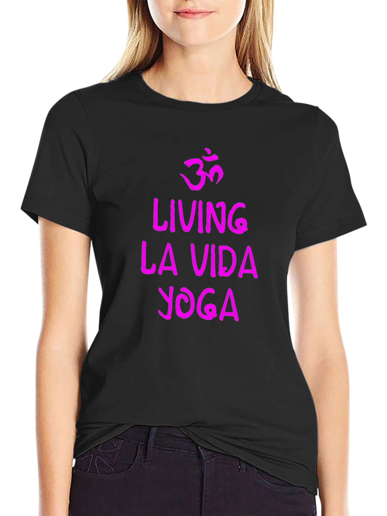 Living La Vida Yoga Black Graphic Tee