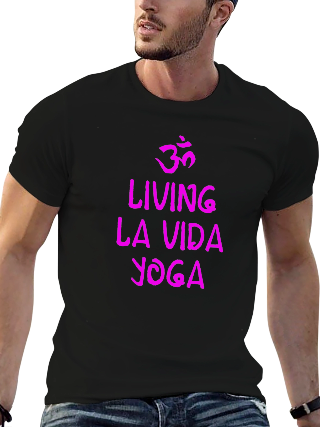 Living La Vida Yoga Black Graphic Tee