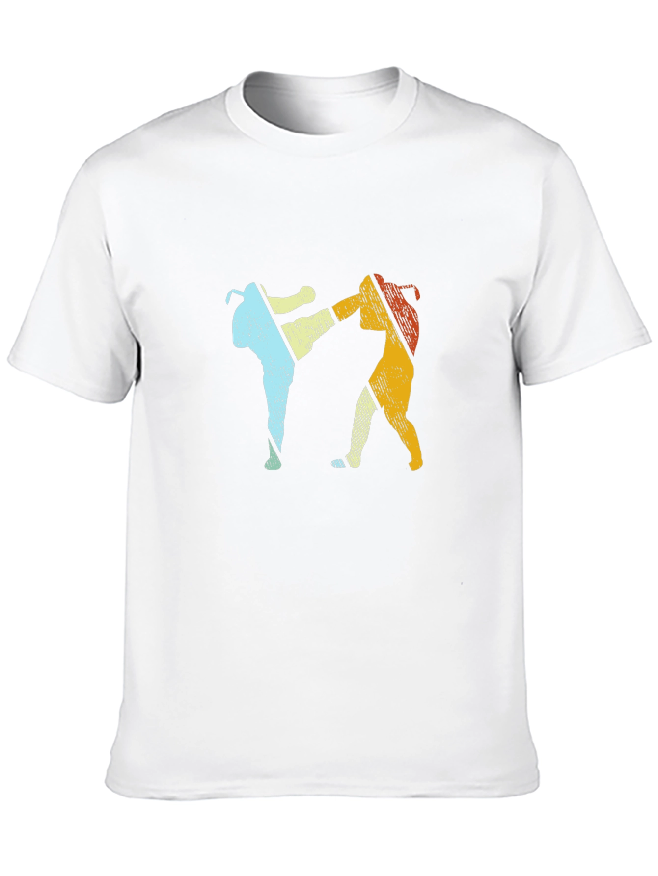 Retro Muay Thai Kickboxing Black T-Shirt