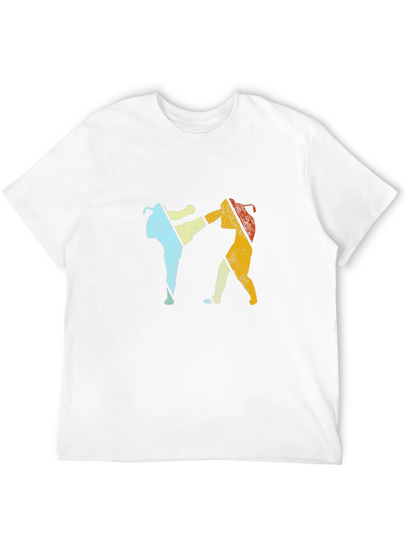 Retro Muay Thai Kickboxing Black T-Shirt