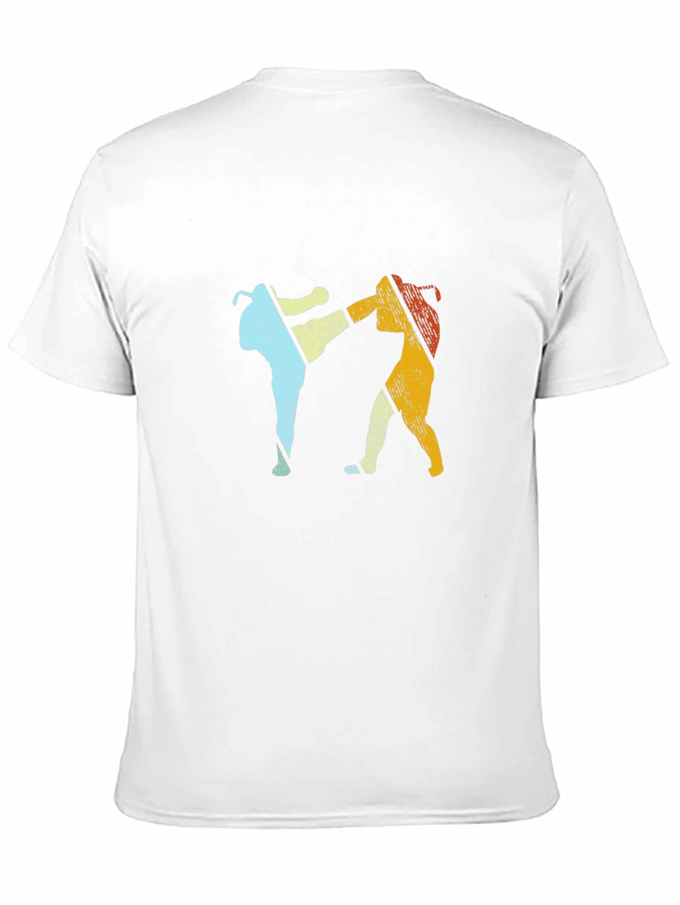 Retro Muay Thai Kickboxing Black T-Shirt
