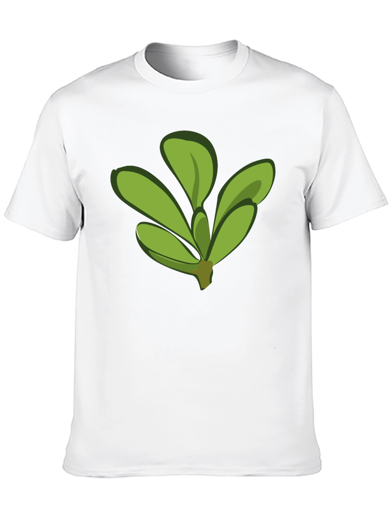 Leaf Graphic Tee - Black Cotton Comfort