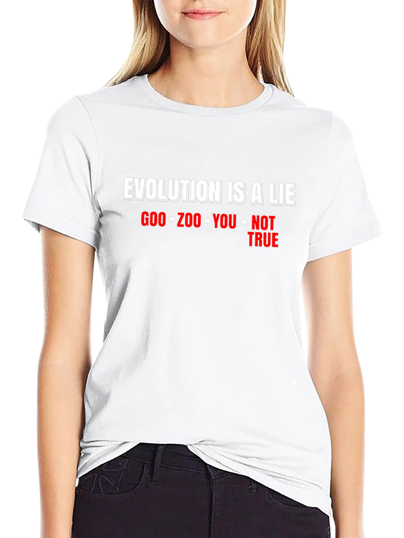 Evolution Is A Lie Graphic Tee - Black