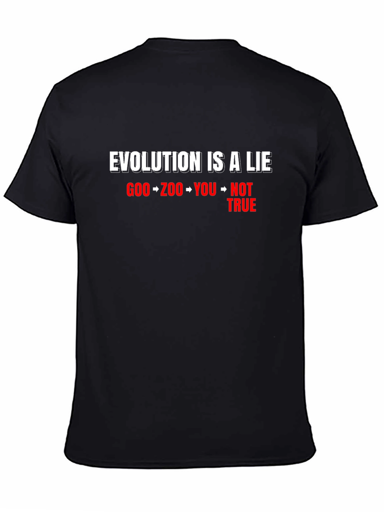 Evolution Is A Lie Graphic Tee - Black