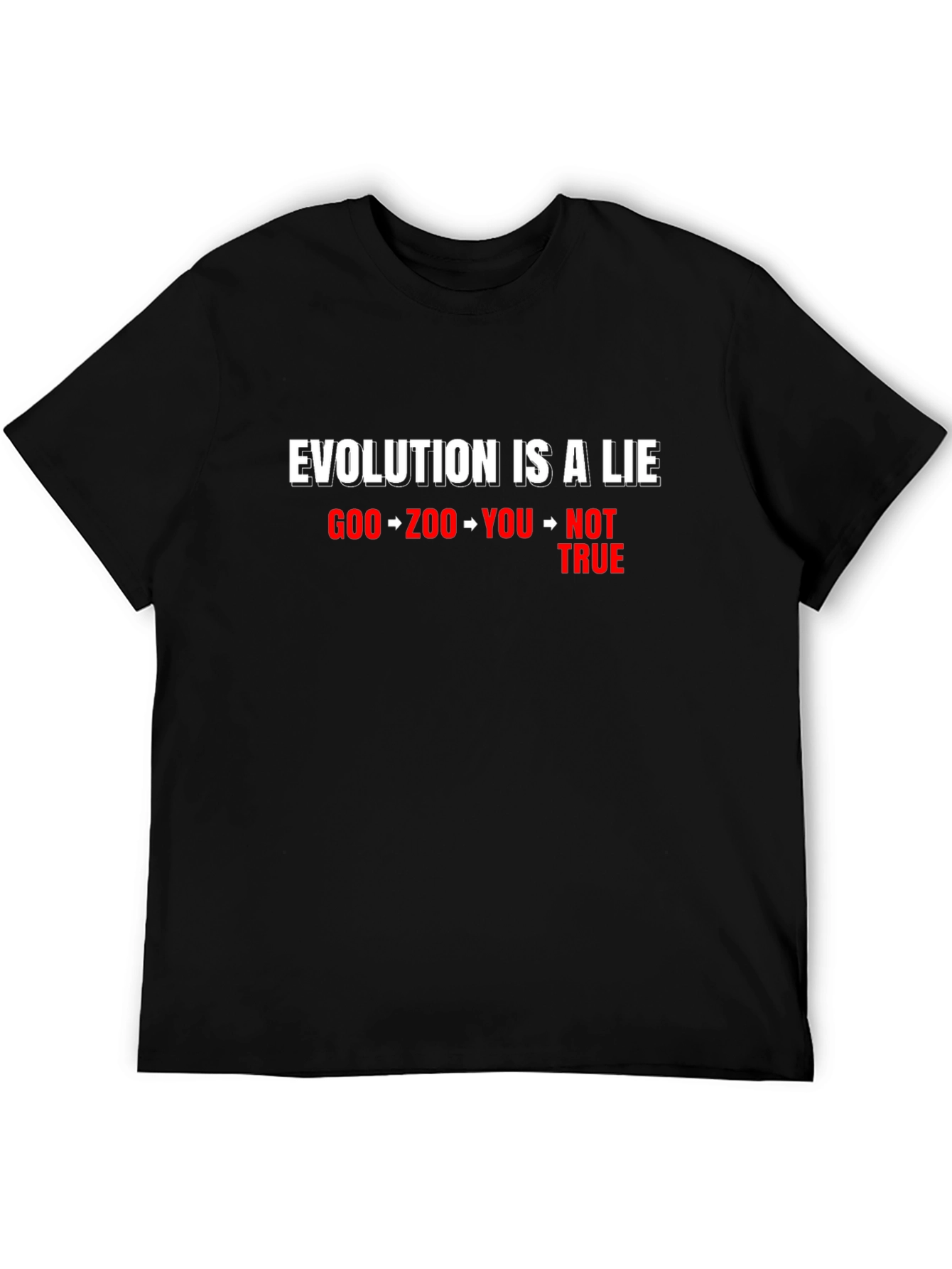 Evolution Is A Lie Graphic Tee - Black
