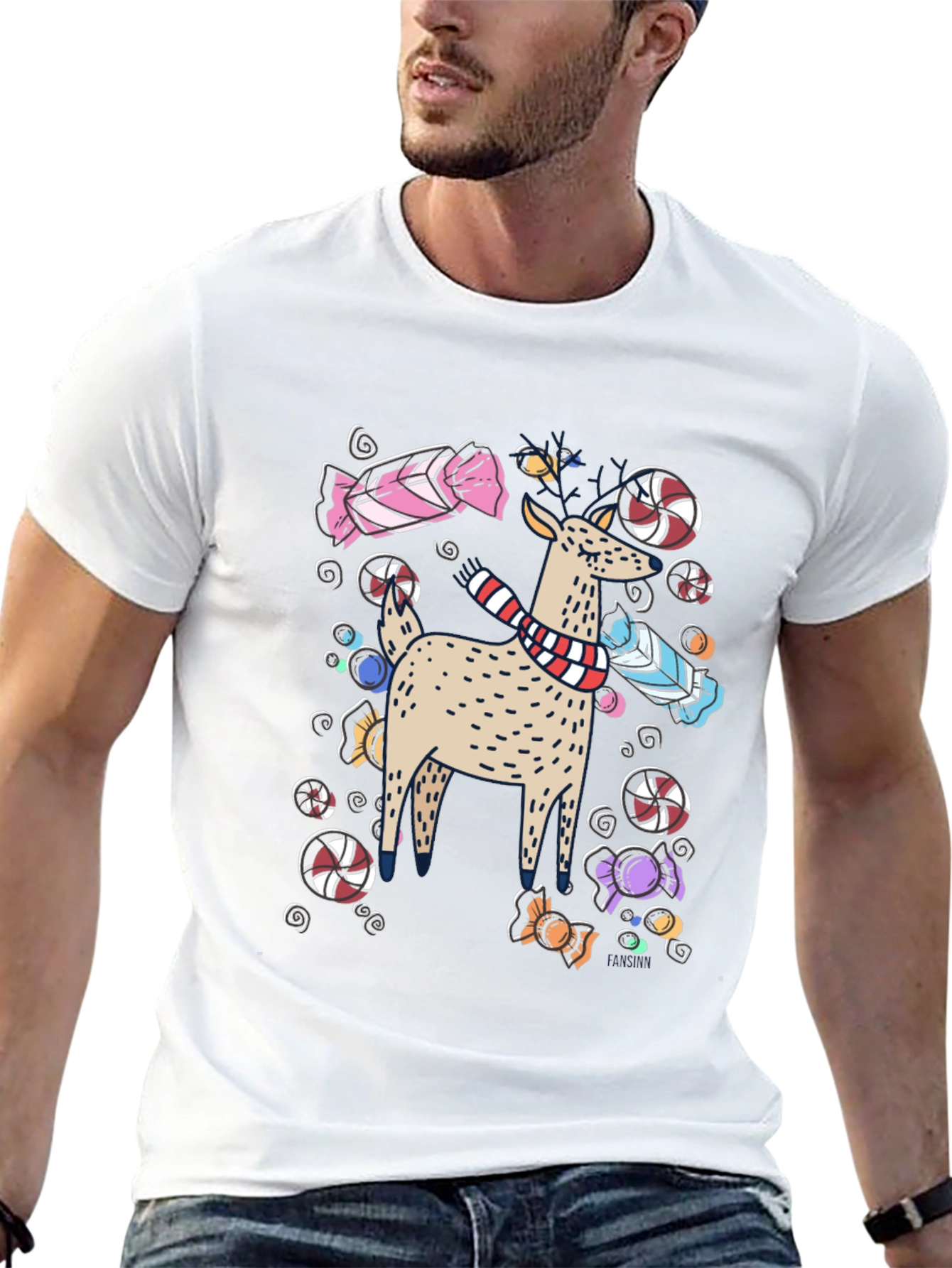 Festive Deer Graphic Tee