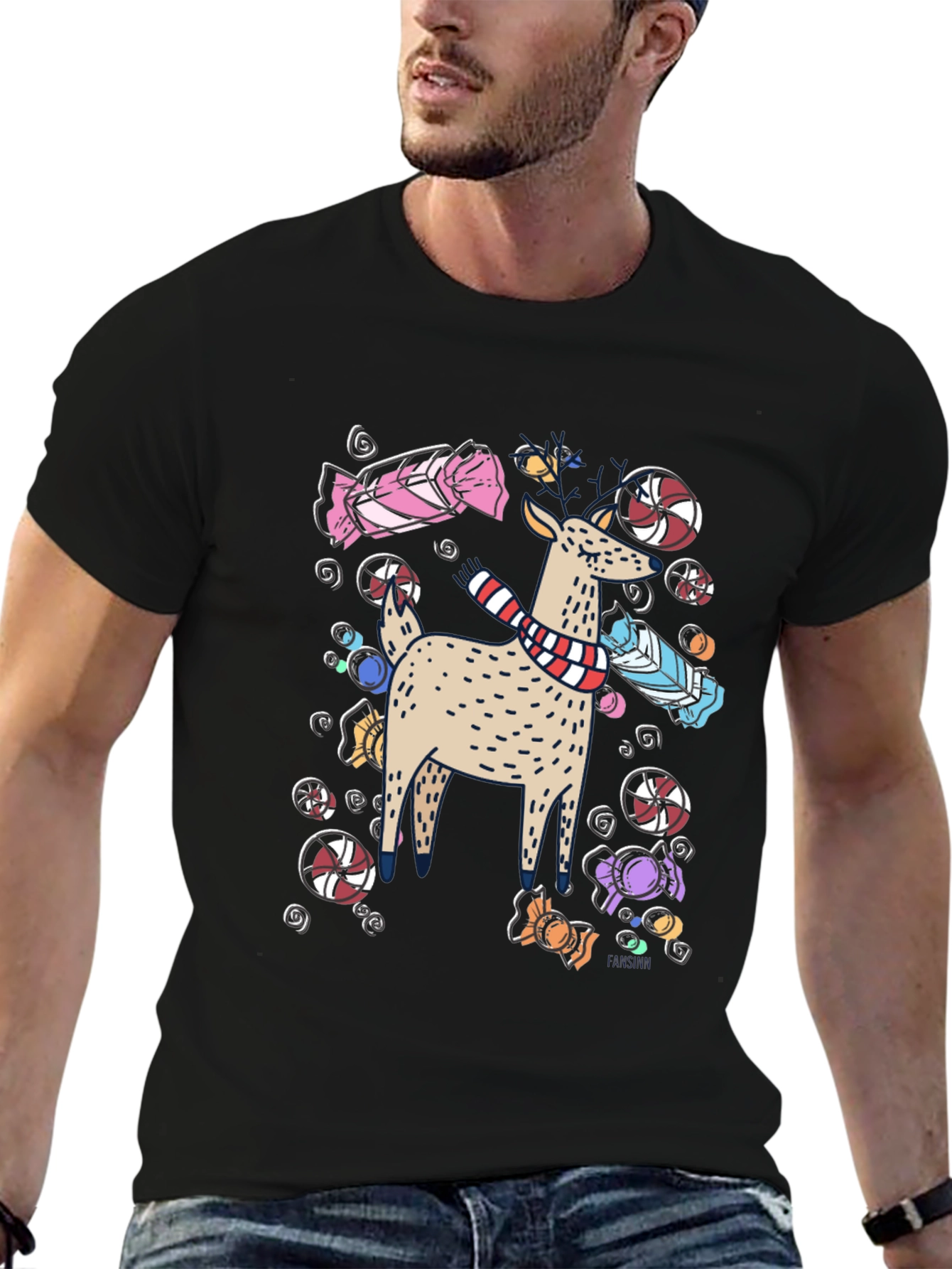 Festive Deer Graphic Tee