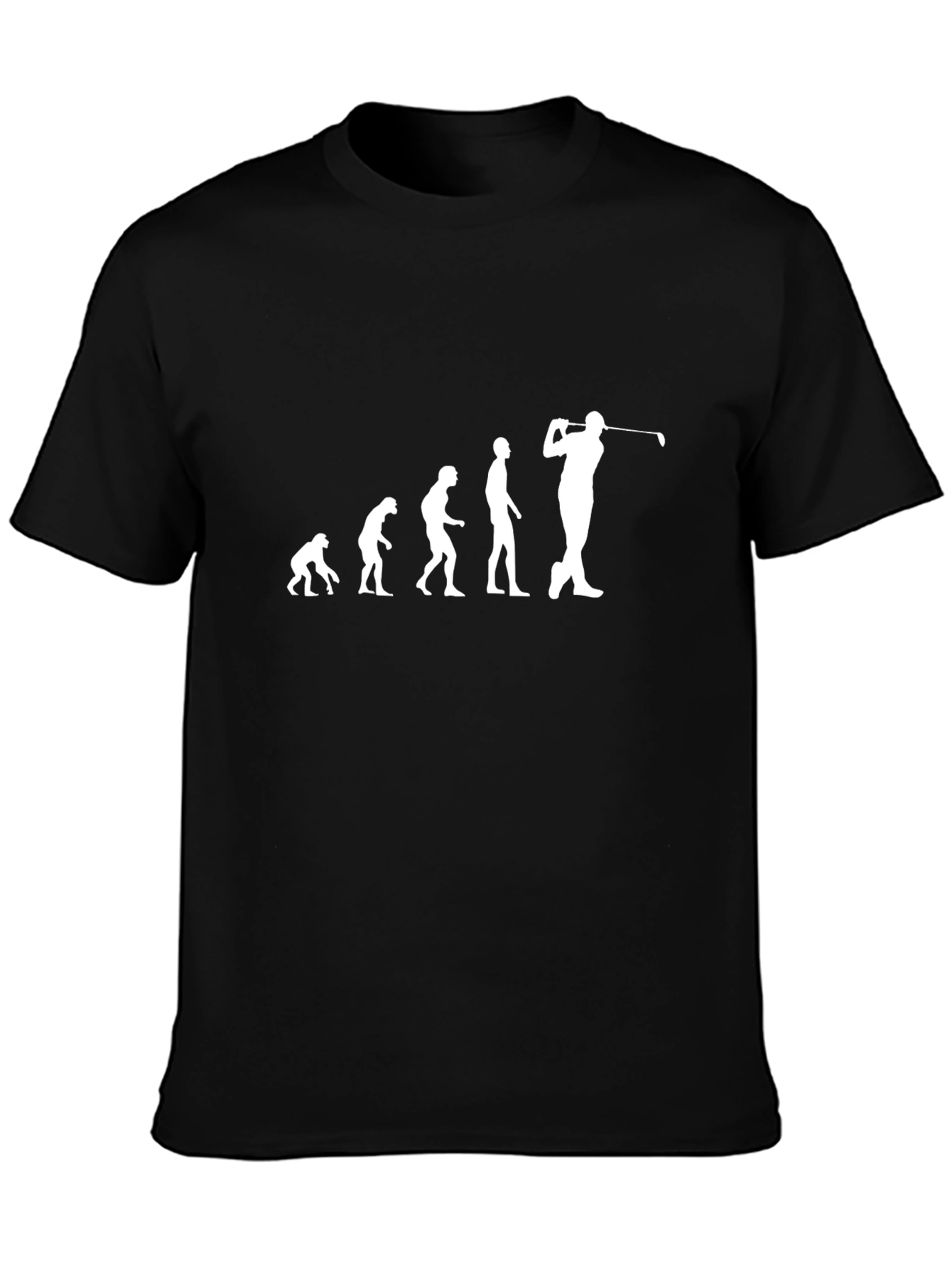 Golf Evolution Graphic Tee - Black Cotton T-Shirt