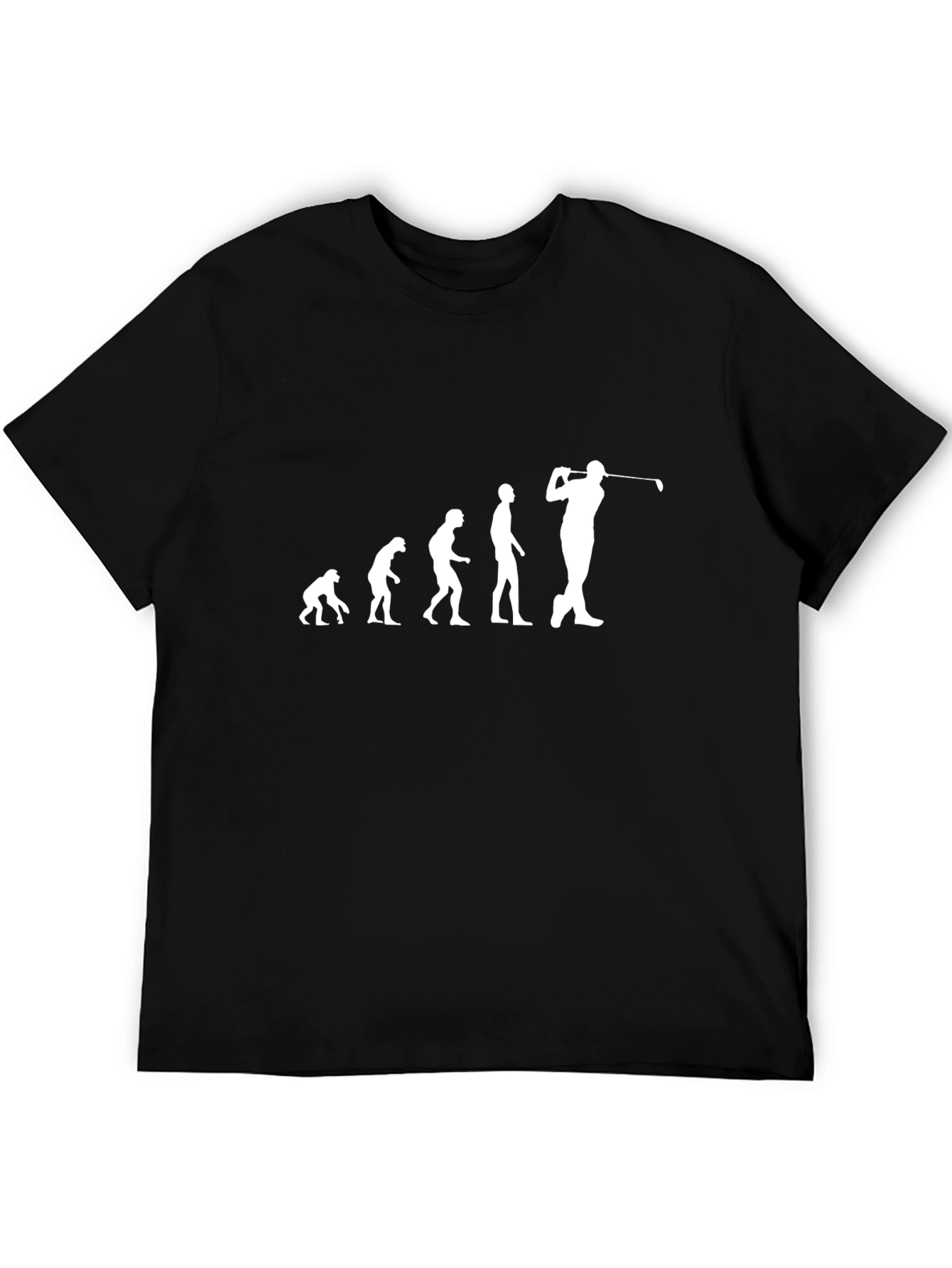 Golf Evolution Graphic Tee - Black Cotton T-Shirt
