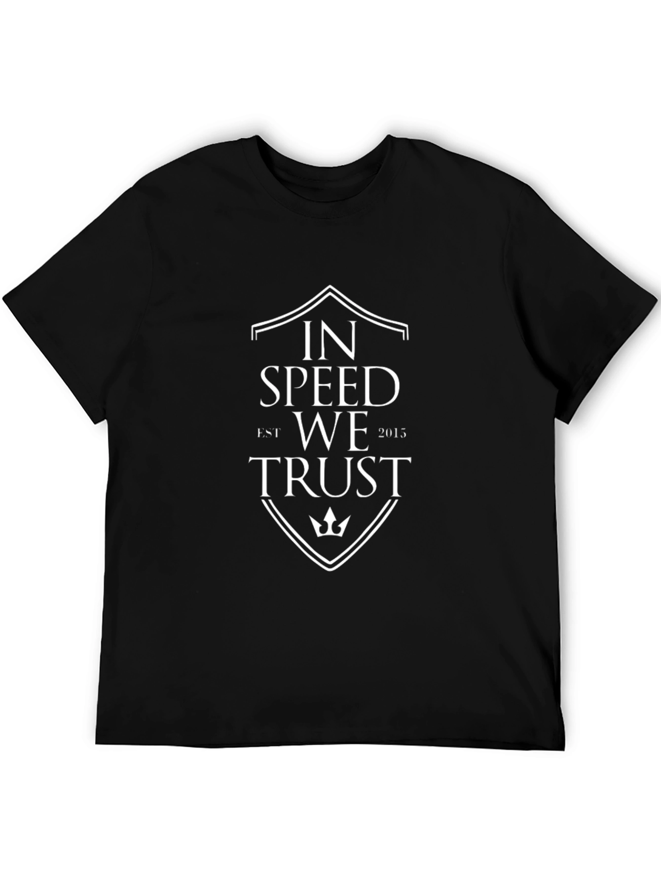 In Speed We Trust Black Graphic Tee