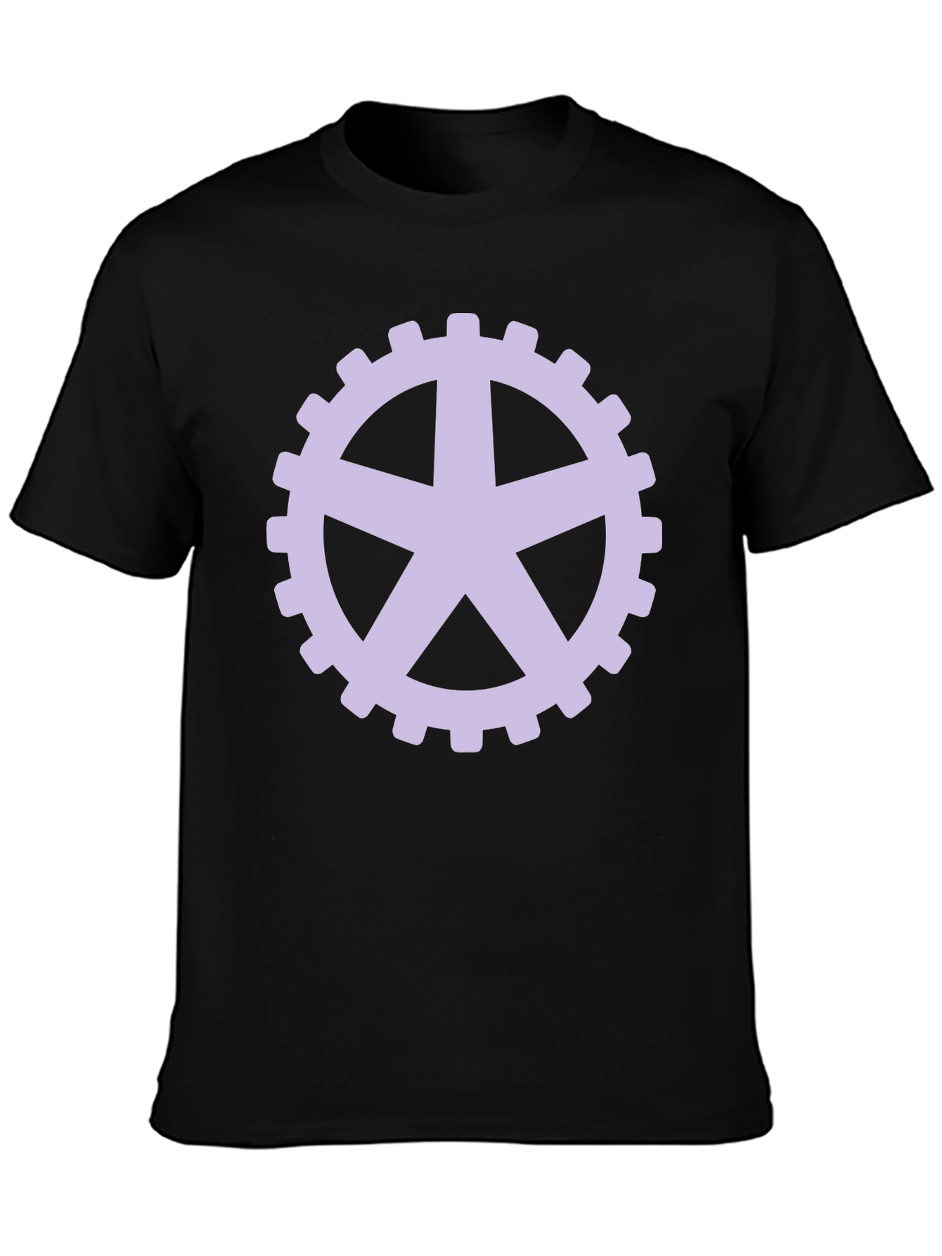 Gear Star Graphic Tee - Black Crew Neck T-Shirt