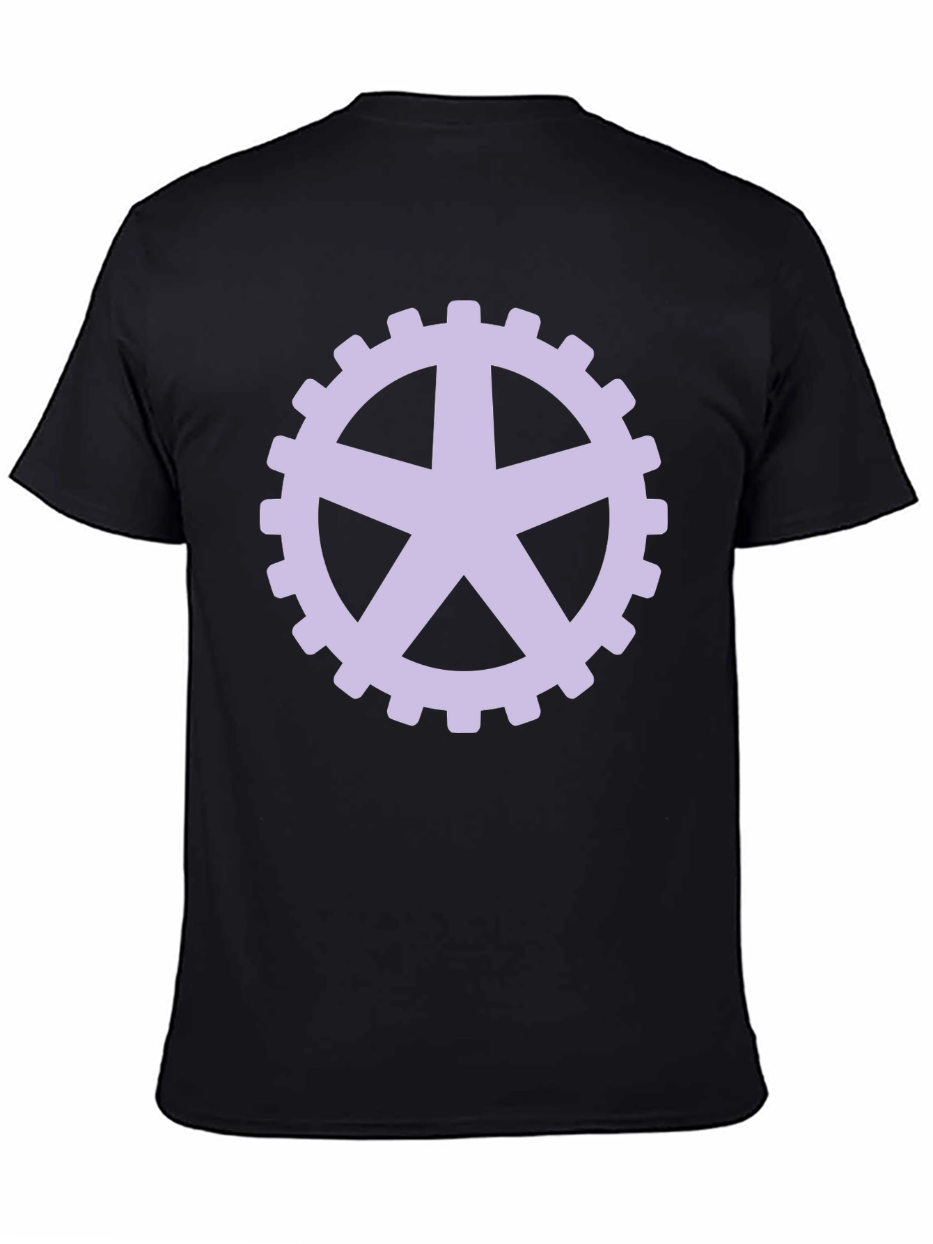 Gear Star Graphic Tee - Black Crew Neck T-Shirt