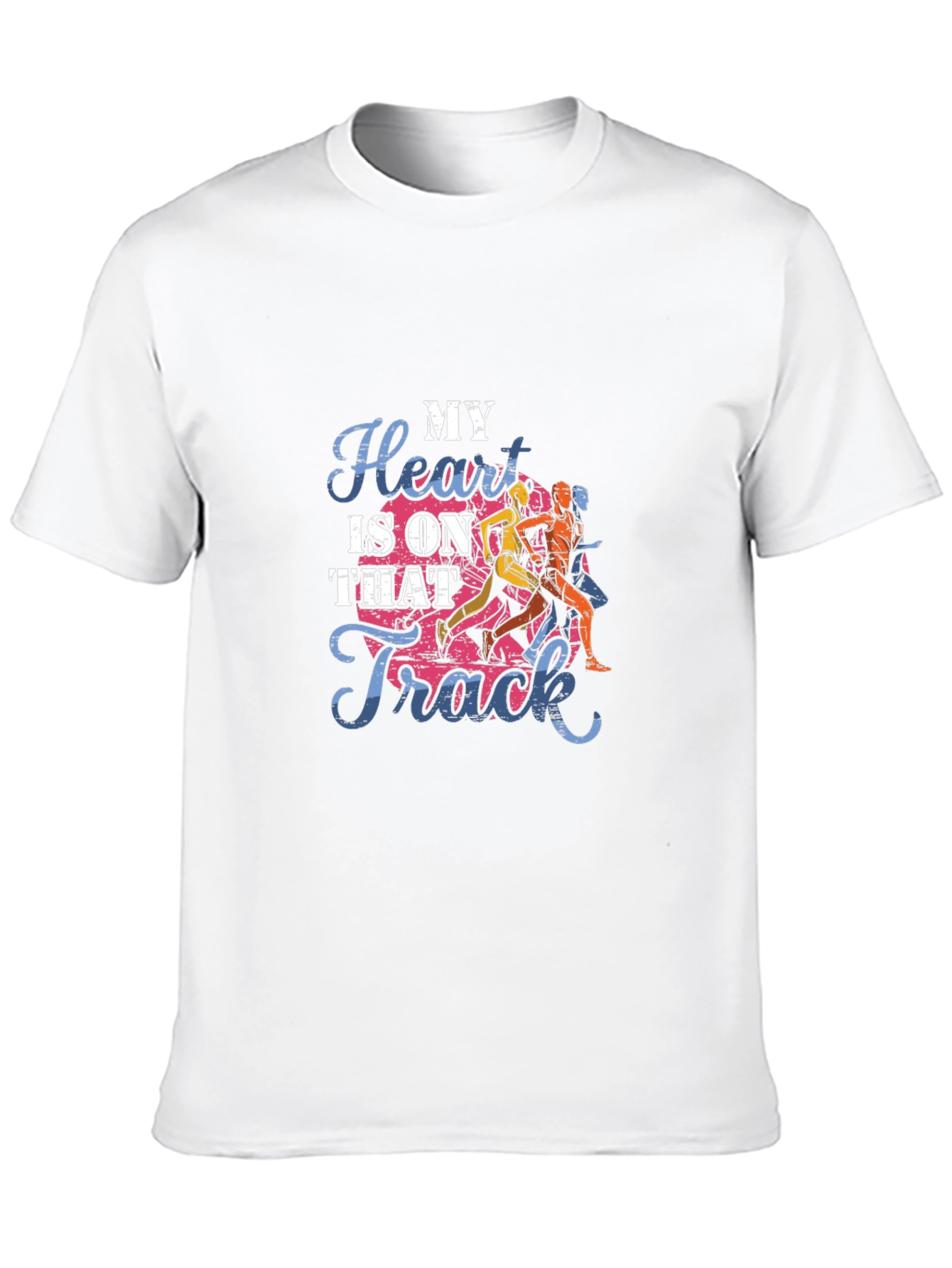 My Heart Is On That Track Black T-Shirt