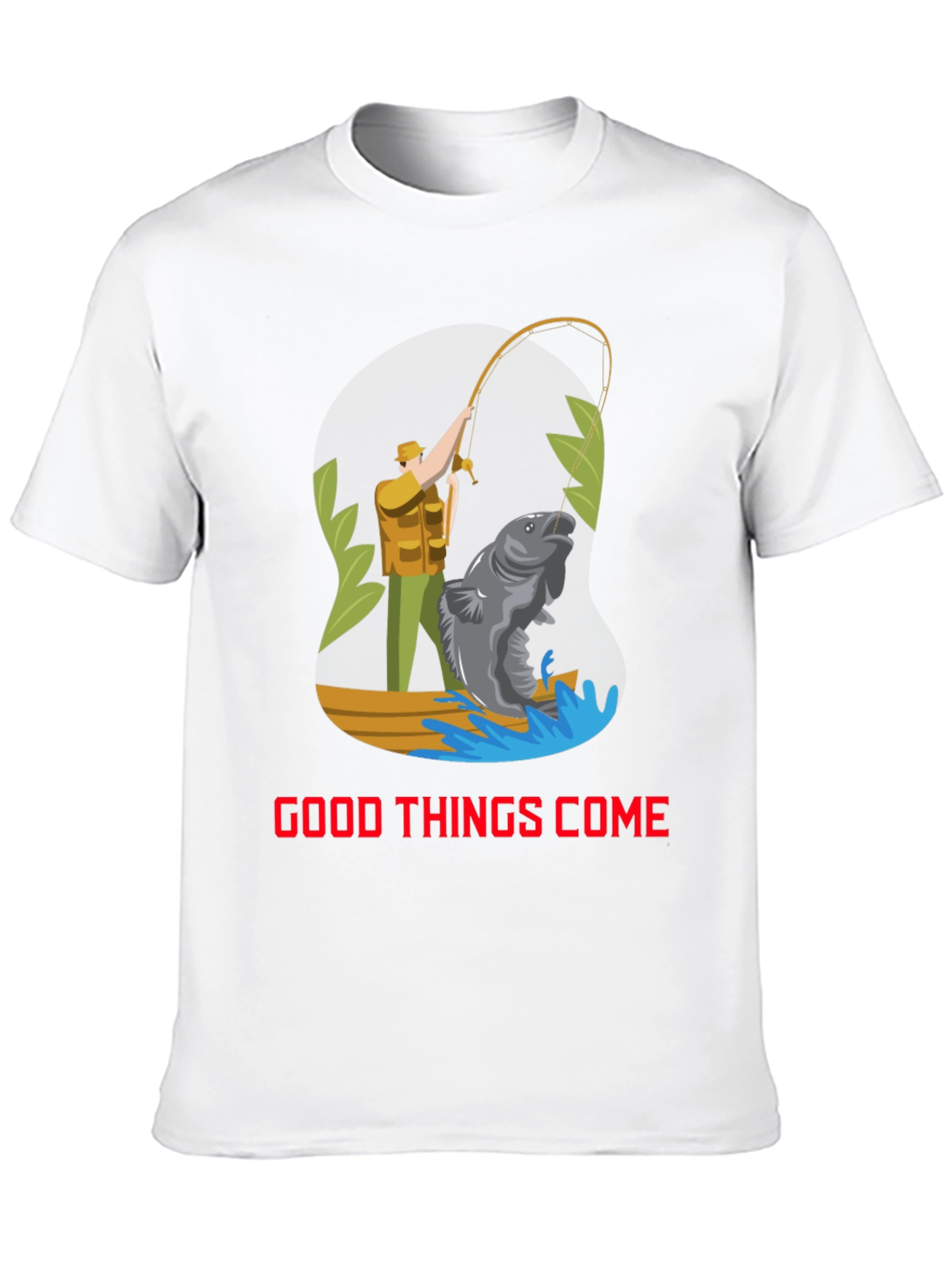 Fishing Graphic Tee - Good Things Come T-Shirt