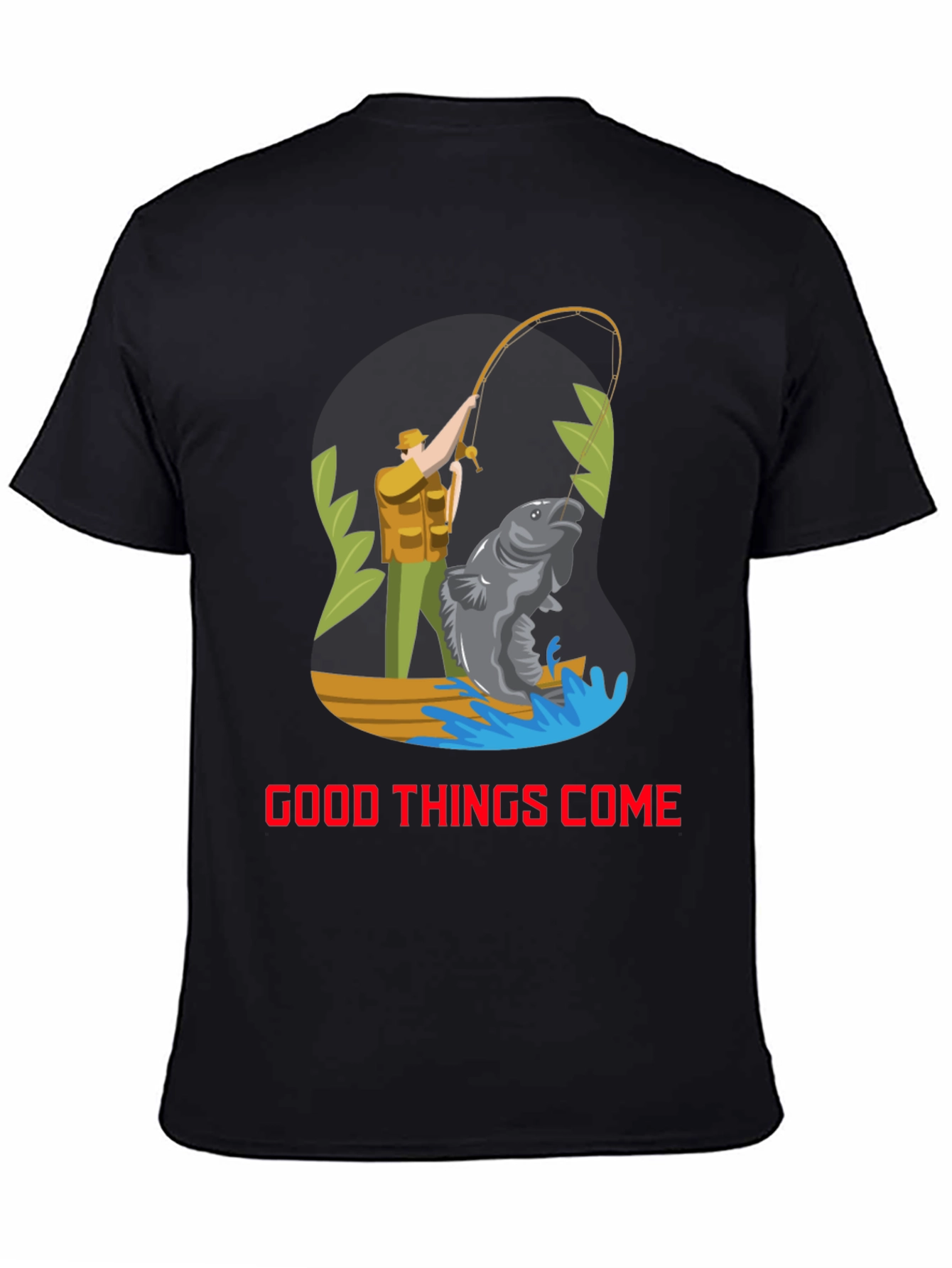 Fishing Graphic Tee - Good Things Come T-Shirt
