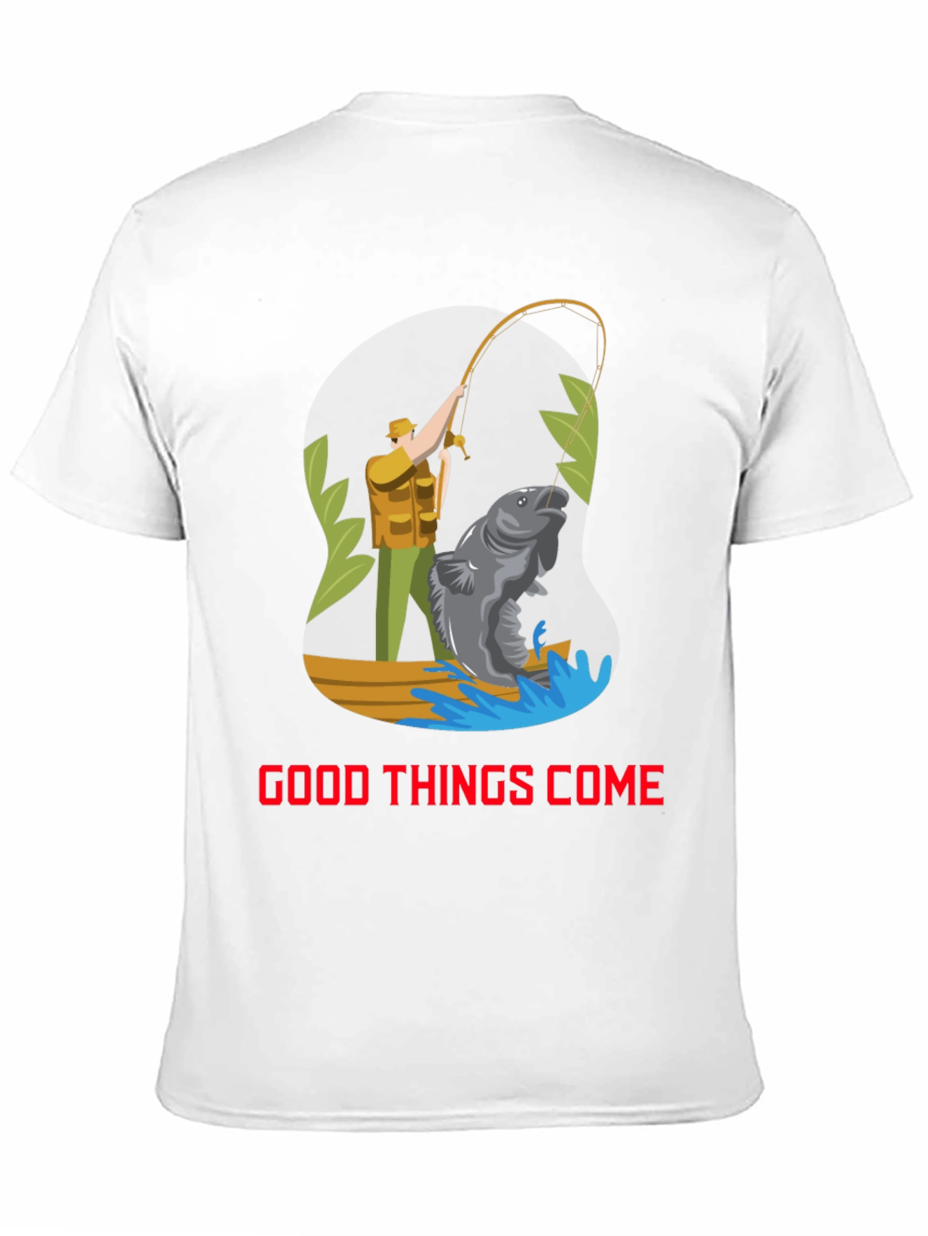 Fishing Graphic Tee - Good Things Come T-Shirt